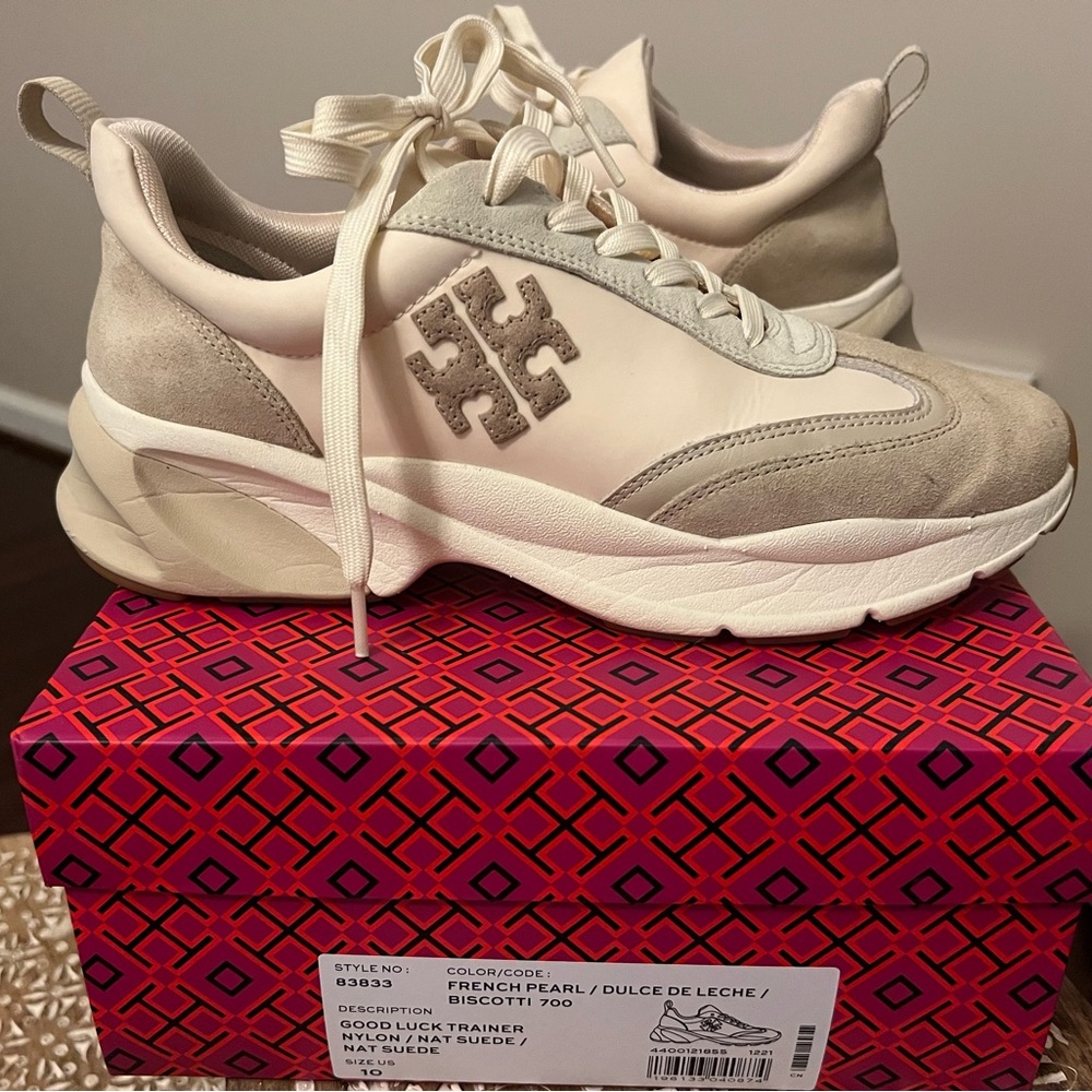 Tory Burch Good Luck Trainer French Pearl